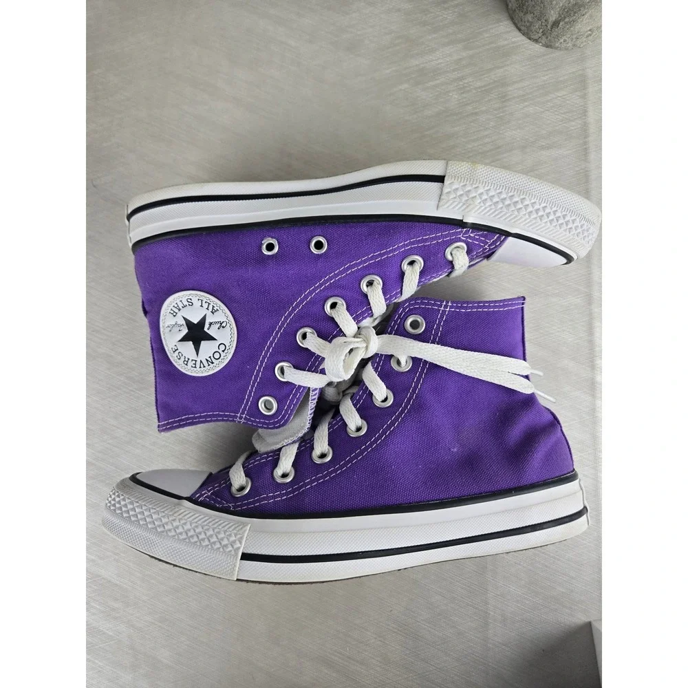 Converse Chuck Taylor All Star Purple High Top Sneakers Womens 7 Mens 5 - Picture 9 of 12